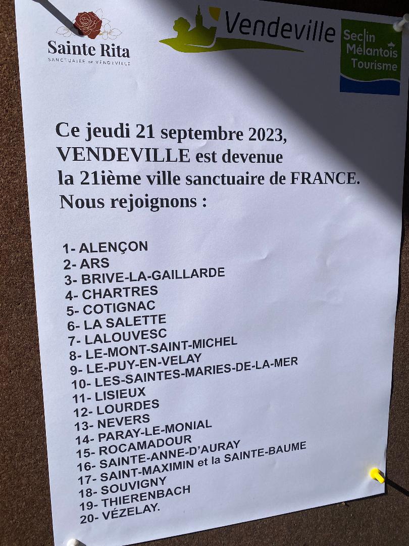 Affiche les sanctuaires en France