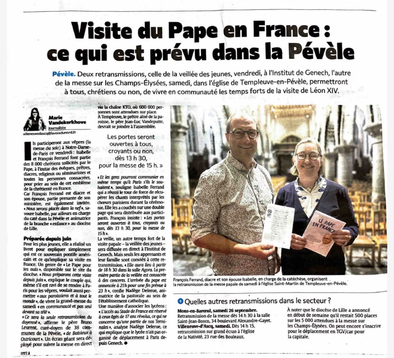 Visite du pape en France ce qui est pr&eacute;vu dans la pevele